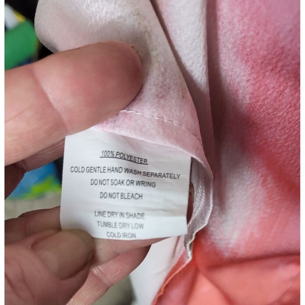 Musette Pink & Coral Tie-Dye Halter Mini Dress Fairycore Size Small - Picture 8 of 8